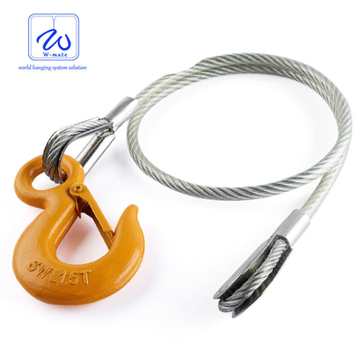 Élingue équipée forte de câble de corde de fil d'acier de sécurité avec l'oeil mol pour le voilier