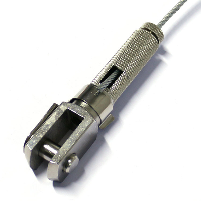 Système de la suspension de câble réglable de pince de fourchette de Griplock pour les plafonds suspendus
