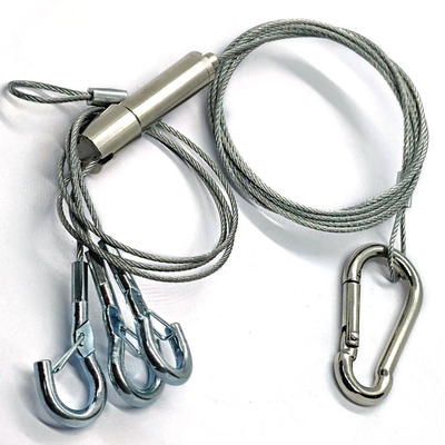 Nouveau type suspension Kit Hanging System Safety Hook de câble d'éclairage de panneau avec de trois pieds