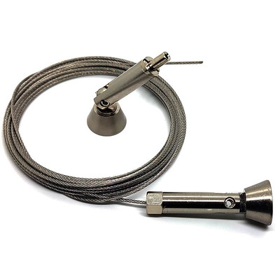 Kit de suspension avec câble de treuil galvanisé élingue de câble métallique pince réglable fil de suspension