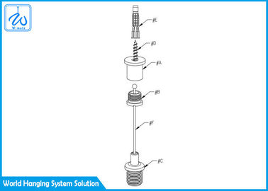 Kit de suspension de câble de plafond pour le service en acier en laiton concret d'ODM/OEM de matériel