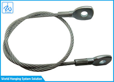 Câble métallique à haute résistance d'acier inoxydable du câble 4mm de sécurité de ressort d'extension de force avec le terminal d'oeil