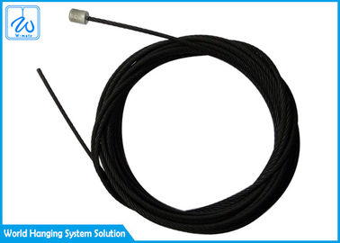 câble métallique inoxydable de câble de sécurité de ressort d'extension de 1.5mm 7x7 par l'extrémité cylindrique coulée sous pression