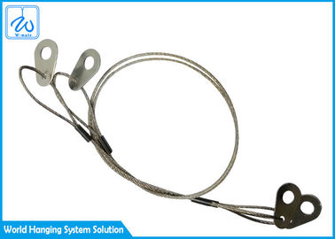 câble métallique de boucle de câble de sécurité de ressort d'extension de 1.2mm avec la feuille d'acier inoxydable