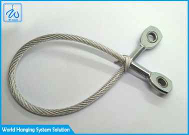 câble enduit en nylon Keychains de porte-clés de câble métallique de l'acier inoxydable 1x7