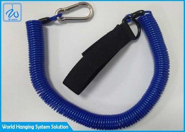 Lanière escamotable de sécurité d'outil de corde de cordon extensible d'OEM/ODM avec Carabiner