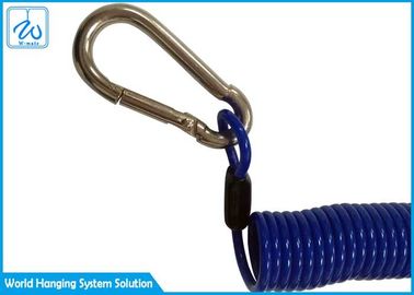 Lanière escamotable de sécurité d'outil de corde de cordon extensible d'OEM/ODM avec Carabiner