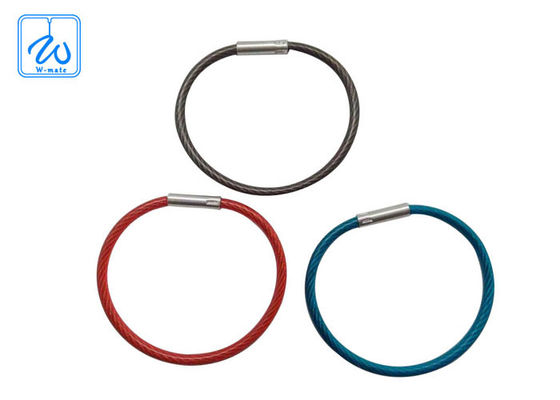 Clé Ring Nylon Coated de boucle de câble de l'acier inoxydable 316 1.2mm