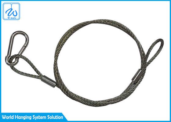 Câble galvanisé de sécurité de bride de câble métallique de l'acier inoxydable 3mm pour les appareils d'éclairage