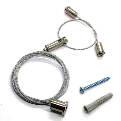 Corde acoustique de fil d'acier de cintre de Kit Acoustic Attach Gripper Cable de suspension de plafond pour la bride