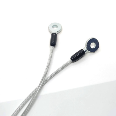Le PVC a enduit les élingues de levage en acier transparentes Lanyard Cable Tether Safety Strap
