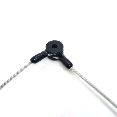 Le PVC a enduit les élingues de levage en acier transparentes Lanyard Cable Tether Safety Strap