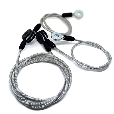 Le PVC a enduit les élingues de levage en acier transparentes Lanyard Cable Tether Safety Strap