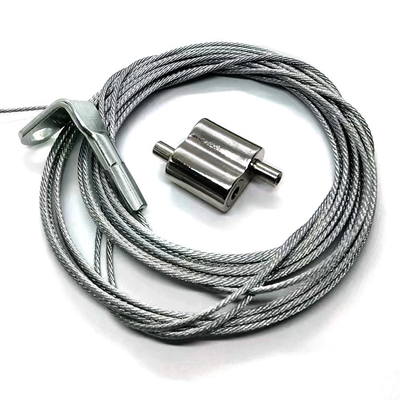 Suspension de bouclage en alliage de zinc Kit For Lighting de fil de pince de peinture de nickel
