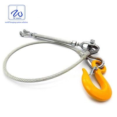 Câble en acier résistant de secours élevé de force remorquant la bride de corde en acier avec le crochet inoxydable