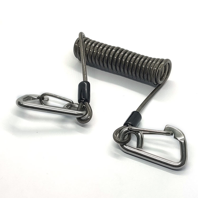 Lanières populaires de Lanyard With Safety Retractable Warriors de ressort hélicoïdal
