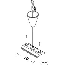 Voie allumant des kits de suspension avec le support de bride et de câble de câble métallique de Griplock