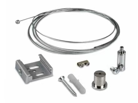 Voie allumant des kits de suspension avec le support de bride et de câble de câble métallique de Griplock