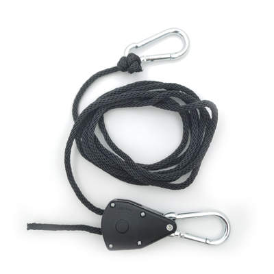 Chin Up Black Color le cintre de corde de Metal Gear de 1/8 pouce 68kg/150lbs élèvent le cintre de Rachet de lumières