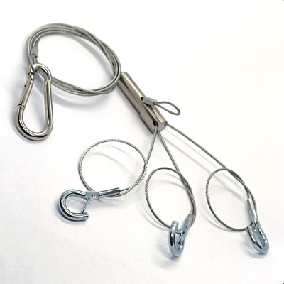 Nouveau type suspension Kit Hanging System Safety Hook de câble d'éclairage de panneau avec de trois pieds