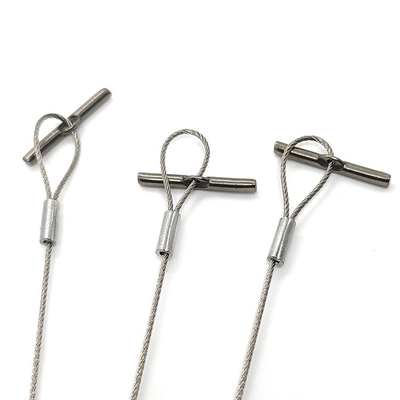 Jambes réglables de longueur les quatre ont galvanisé le pot d'usine de corde de fil d'acier pendant Kit With Metal Hook