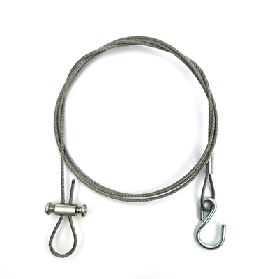 Boucle de corde de fil tressé d'acier inoxydable et câble métallique galvanisé par terminal avec le crochet instantané