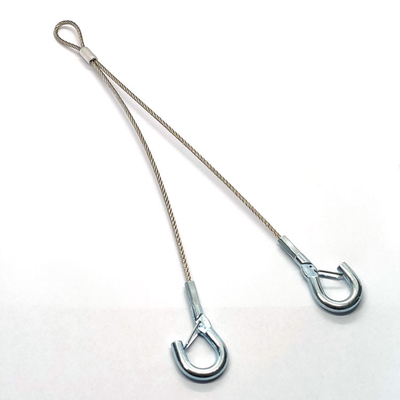Le kit à bascule 2MM de forme de v de cintre a galvanisé la bride de câble de câble métallique d'acier inoxydable avec le crochet instantané pour l'éclairage