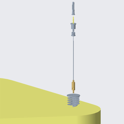 Connectez l'absorbeur sonore avec le kit de fil réglable pour le système de plafond de panneau