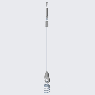 Réglable câble suspendu de kit de suspension plafond ancres spirales
