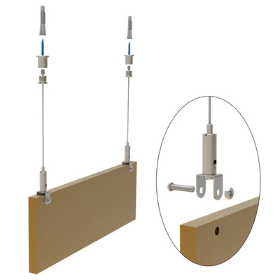 Components pour les panneaux de plafond à absorption acoustique