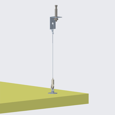 Facile à fixer lustre panneau acoustique kit de fil de suspension système matériau d'assouplissement du son
