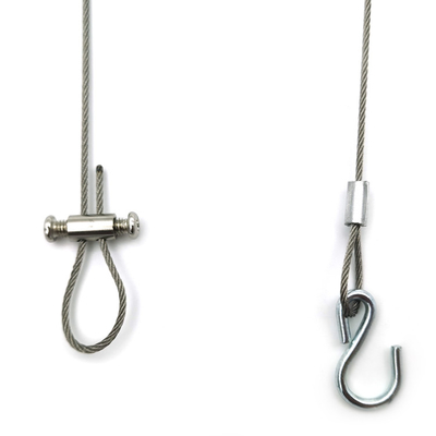 Kit de suspension Crochet de pinceau de câble pour l'éclairage léger nickelé pour l'éclairage de crochet de fil suspendu