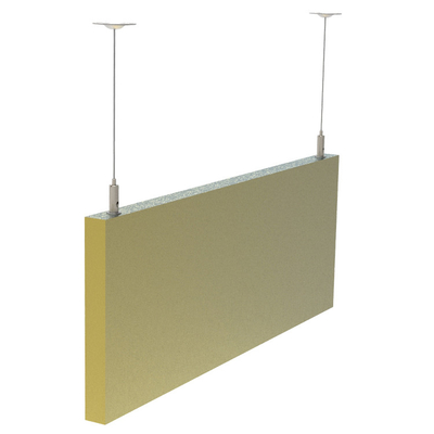 Panneaux muraux à absorption acoustique personnalisables avec kit de fil réglable pour panneaux de plafond à LED
