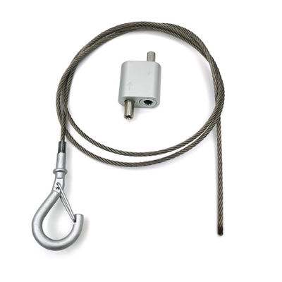 Le système de câbles suspendus à l'aide d'une pince à câble en boucle pour la ventilation est un câble de câble en boucle, taille 3,0*4500 mm