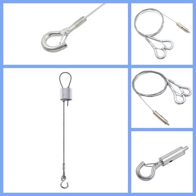 Ensembles de boucles de câbles en acier inoxydable avec crochet pour systèmes de câbles suspendus