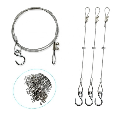 Kit de fixation pour câble métallique en acier galvanisé avec double serre-câble et boucle