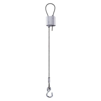 Kit de fixation pour câble métallique en acier galvanisé avec double serre-câble et boucle