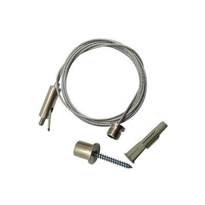 Kit d'éclairage à suspension par câble en acier inoxydable pour faux plafond
