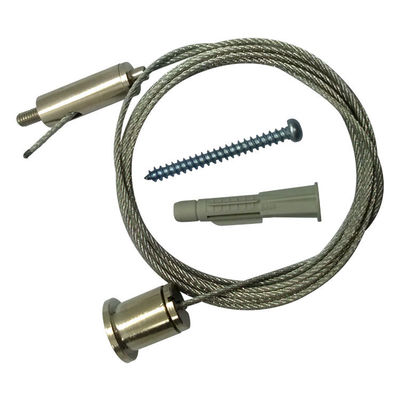 Kit d'éclairage à suspension par câble en acier inoxydable pour faux plafond