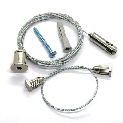 Kit de système d'éclairage de plafond à fil suspendu en acier inoxydable