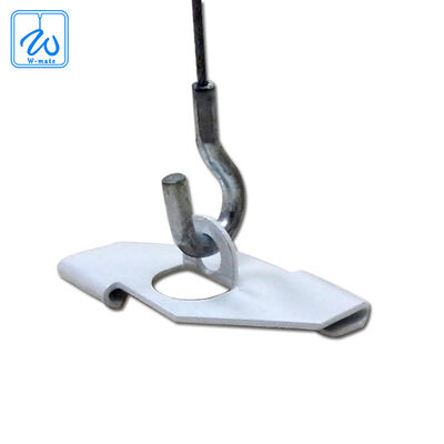 Clips oblongs à barres en T, clips de plafond suspendu blanc, clips de barres en T destinés à être utilisés pour fixer la piste d'éclairage de la voie électrique au plafond