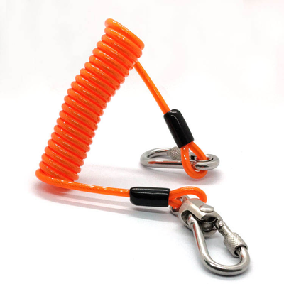 Fabrique directe OEM Disque verrouilleur rappel câble vélo moto alarme de sécurité Lanyard serpentin de ressort fil en boucle