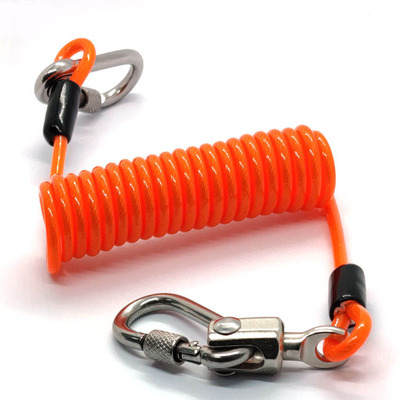 Fabrique directe OEM Disque verrouilleur rappel câble vélo moto alarme de sécurité Lanyard serpentin de ressort fil en boucle