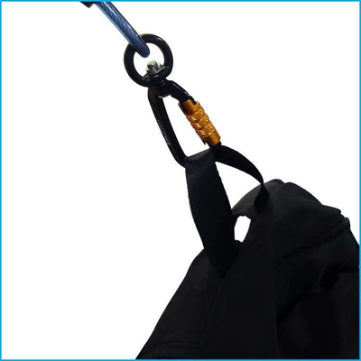 Outil de sécurité de la bobine de ressort métallique Lanyard Carabiner de haute durabilité facile à installer Corde antichute pour le travail industriel en plein air