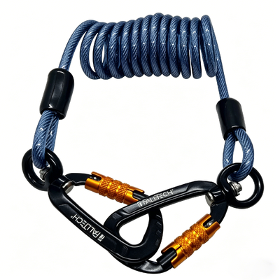 Outil de sécurité de la bobine de ressort métallique Lanyard Carabiner de haute durabilité facile à installer Corde antichute pour le travail industriel en plein air