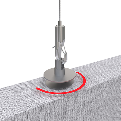 Kit de suspension métallique réglable pour panneaux acoustiques, système de suspension, pince à câble personnalisée, crochet certifié ISO9001, finition de surface personnalisée