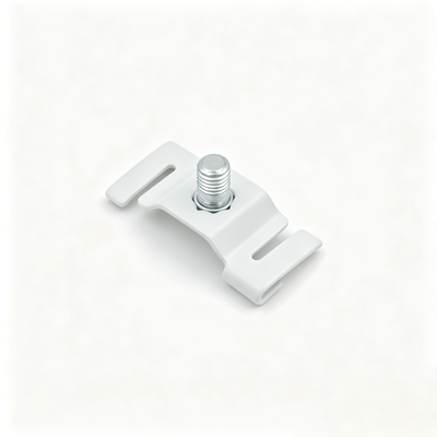 Accessoire de suspension en laiton en forme de T oblong avec filetage M6, pince pour câble de rail de plafond, gestion de câble en fil d'acier