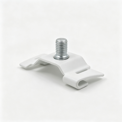 Accessoire de suspension en laiton en forme de T oblong avec filetage M6, pince pour câble de rail de plafond, gestion de câble en fil d'acier