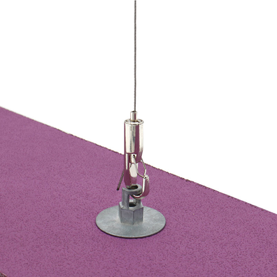 Kit de suspension métallique réglable pour panneaux acoustiques, système de suspension, pince à câble personnalisée, crochet certifié ISO9001, finition de surface personnalisée