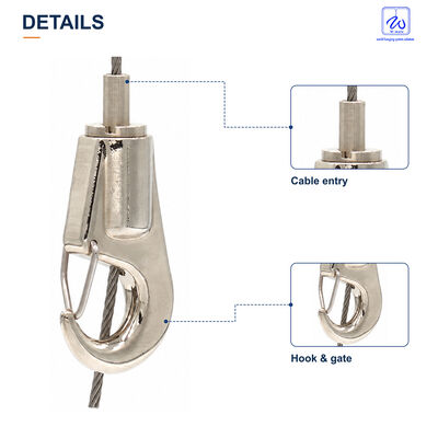 Cable Gripper with Snap Hook for LED Lighting